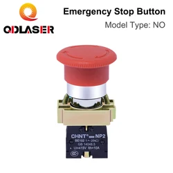 QDLASER Emergency stop switch button NC Momentary Latching BE102 for CO2 Laser Engraving Cutting Machine