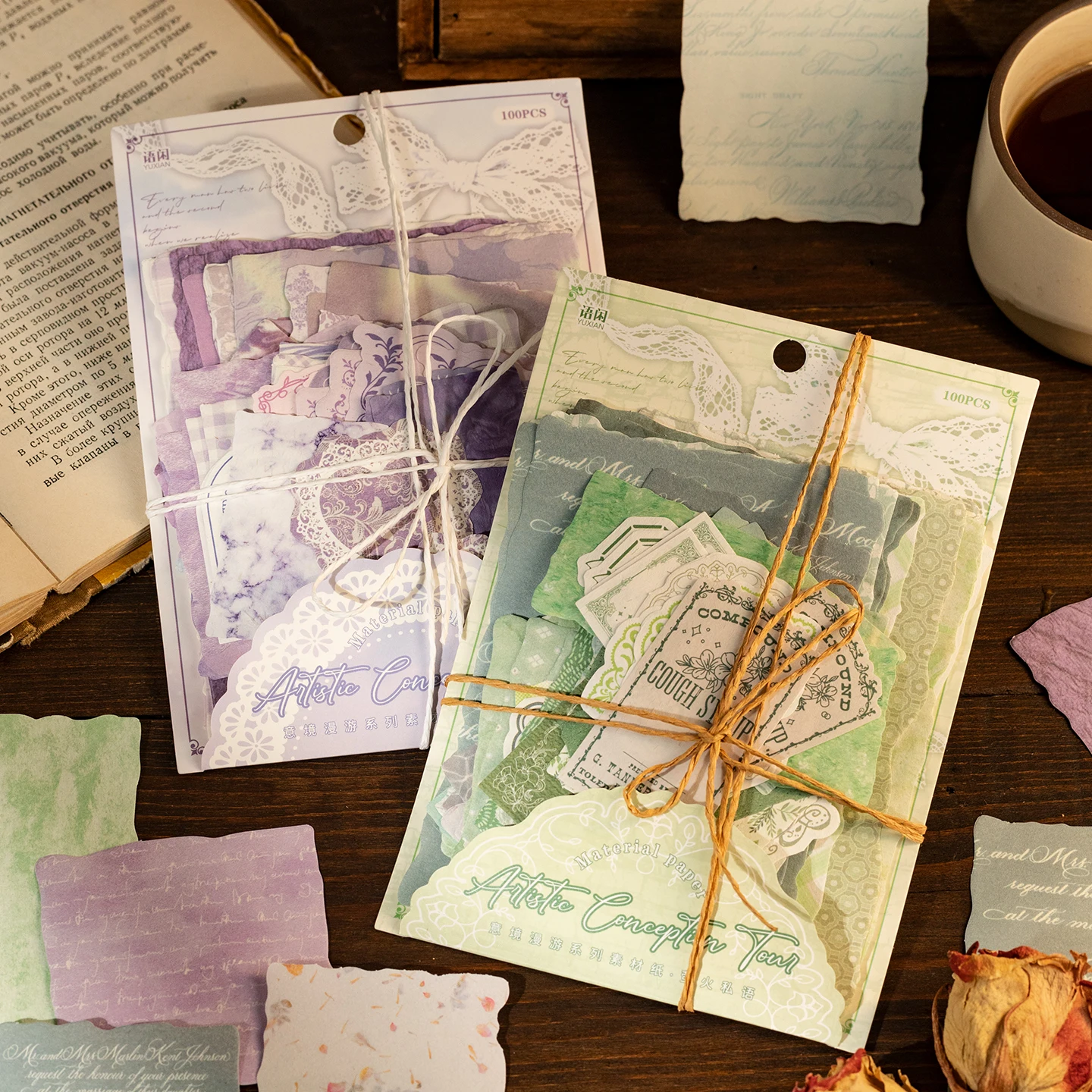 

80pcs/pack Decor Scrapbook Vintage Materials Paper Combo Kit DIY Junk Journal Collage Photo Album Retro Background paper