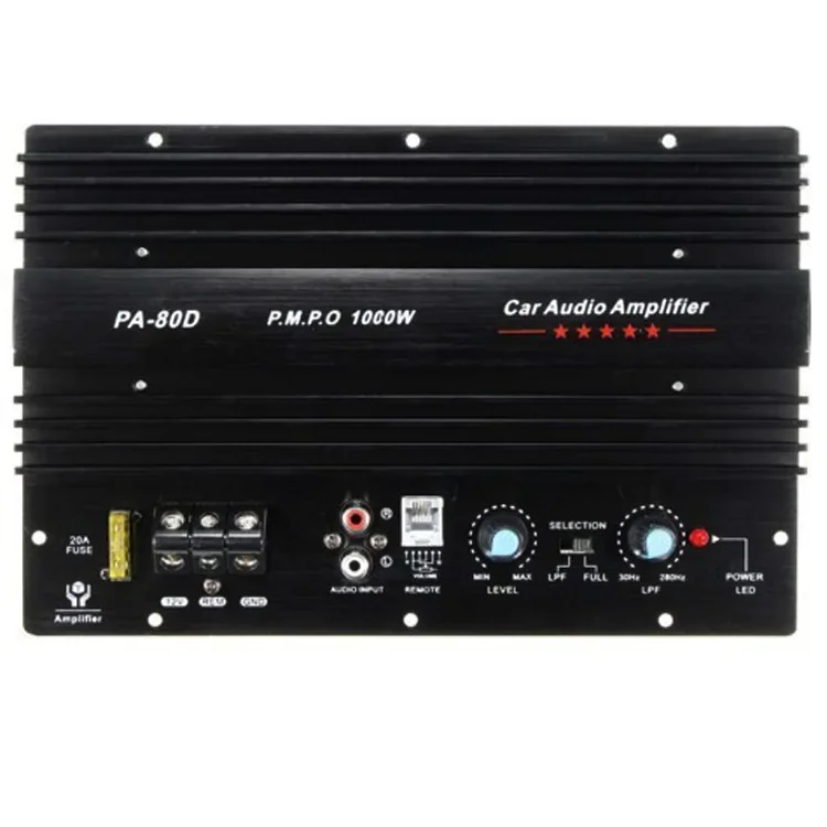 Car 10 inch 12 inch subwoofer power amplifier main board 12V high power car audio PA-80D power amplifier board 1000W