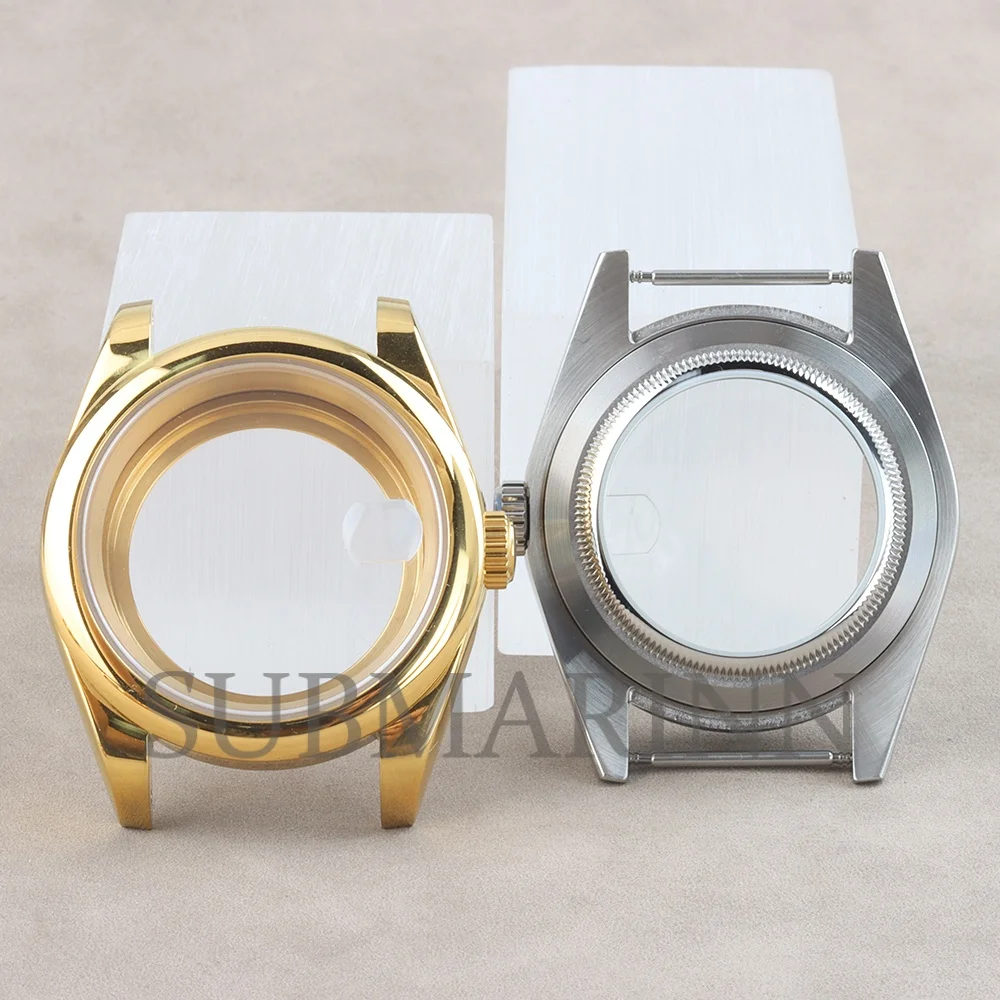 

Round Edge 36mm/39mm Watch Case Sapphire glass Solid Stainless Steel Waterproof For Seiko DATEJUST NH35 NH36 Automatic Movement