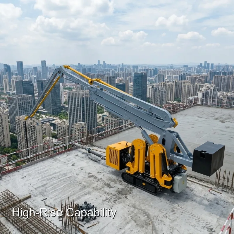 Customized Reliable Spider Concrete Placing Boom Equipment With 45kw Power 380V Voltage High Efficiency Engineered Experts