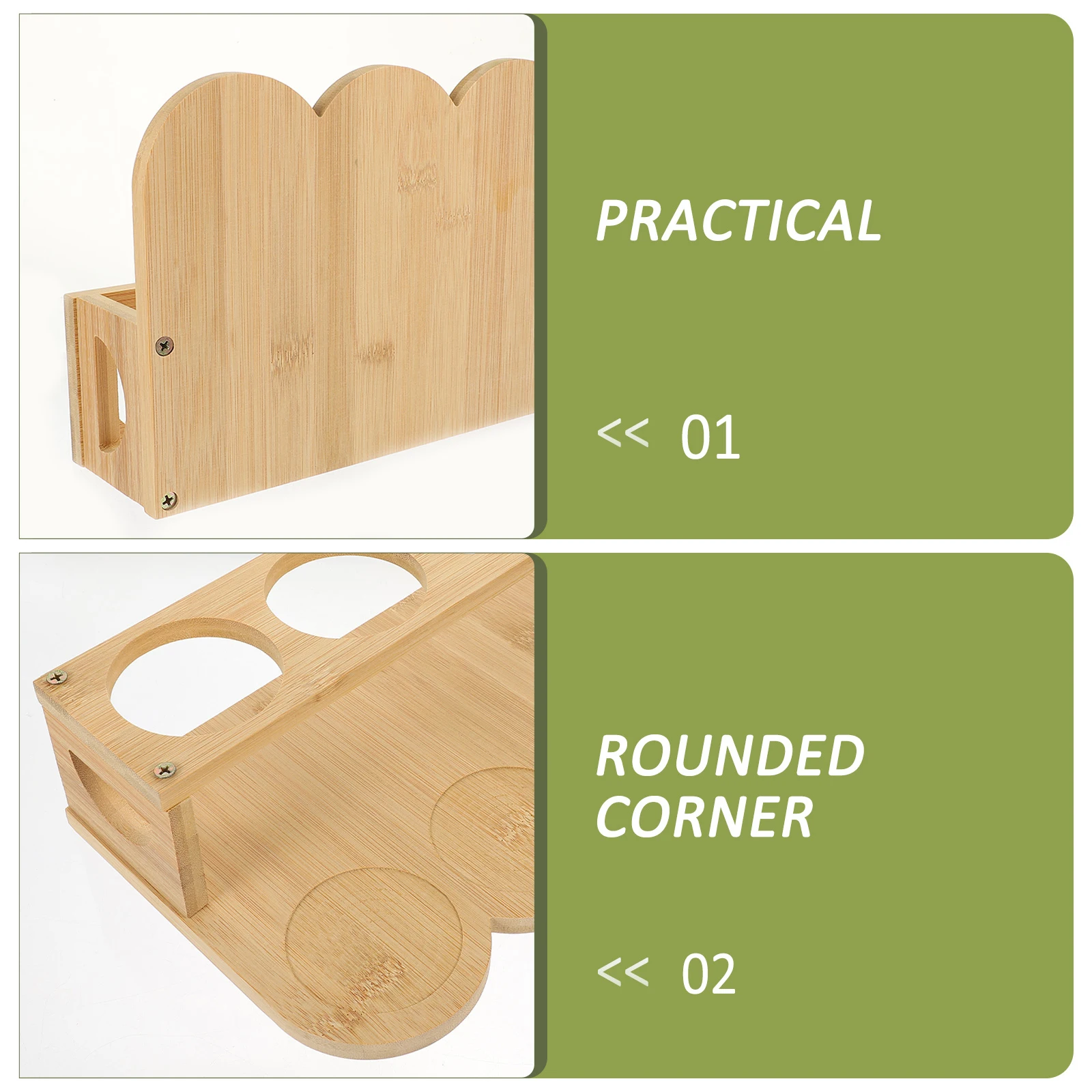 

Bamboo Oilcan Shelf Spice Bottle Rack Heat Proof Non Slip Countertop Storage seasoning jar organizer Pantry Cabinet