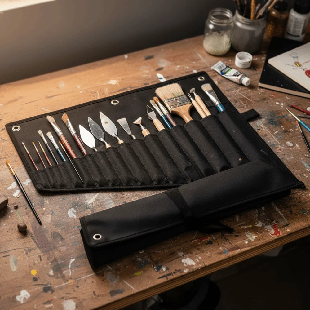 16 Pockets Wrench Roll Organizer Water Proof Oxford Cloth Elastic Straps Tool Pouch Bag Proof Oxford Cloth Roll Up Design