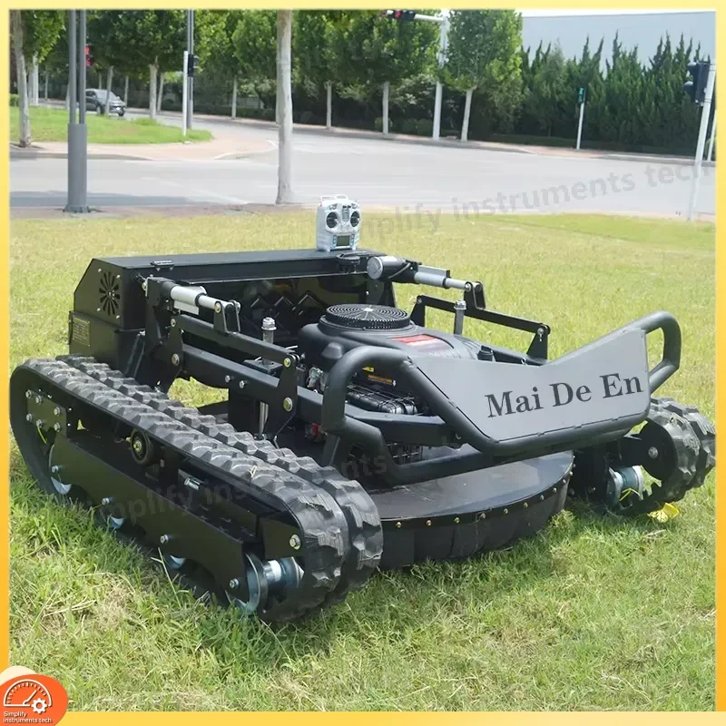 Remote Control Lawn Mower Robot Crawler Slope Mower for Garden Orchard Grass Cutter High Power Self Propelled Mowing