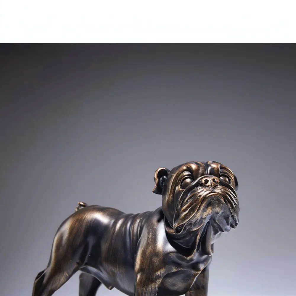 Elegant Animal Sculpture Resin Antique Bronze Greyhound Figurine Home Ornament For Living Room Office Desktop Decor