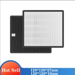 Custom Filter H13 Replacement HEPA Filter 120*120*27mm /  Activated Carbon Filter 120*120*10mm Housing Clean Air Home