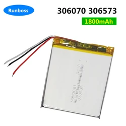 전자 책 비디오용 리튬 폴리머, 전자 책 Digma E629 E630 BOYUE C61 배터리, gmini t6lhd lite 306070, 3 라인 306573, 3.7V, 1800mAh