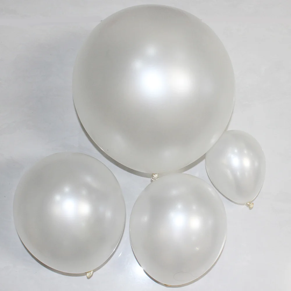 5 10 12 18 Inch Milk White Pearl Balloons Hawaiian Party Theme Suit Latex Baloon Garland Birthday Wedding Decoration Ballo