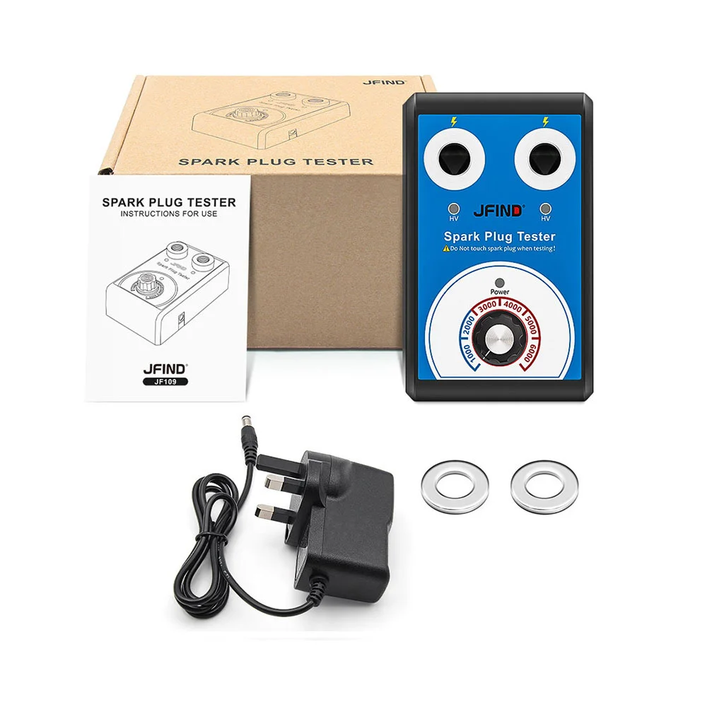 Jfind Jf109 البلاستيك الديزل التشخيص رمز القارئ أداة سيارة كهربائية شرارة التوصيل تستر مع ثقب مزدوج إصدار البرمجيات الجديدة #5