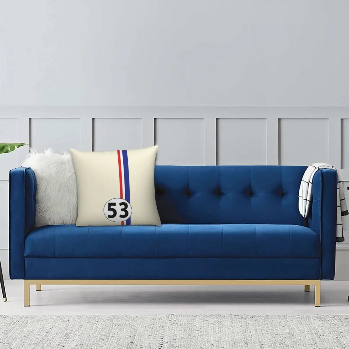 Herbie, Number 53 Square Pillowcase Pillow Cover Cushion Throw Pillow for Home Bedroom Car
