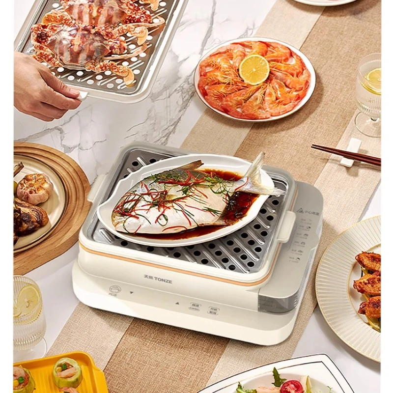 Electric Steamer Multi-Functional Household Three-Layer Large Capacity Intelligent Automatic Breakfast Machine Steamer