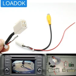 Car Parking Rear Camera 4 Pin Adapter RCA Connection Convertor Cable For Mazda CX-5 2013~2014 with LCD Screen