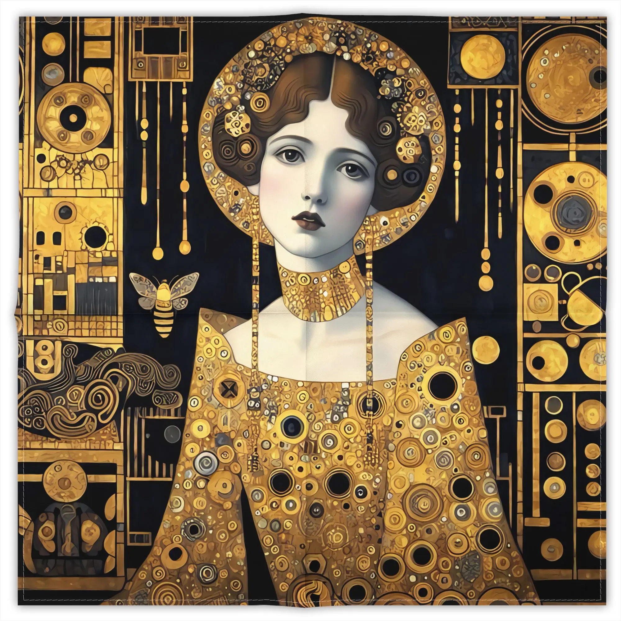 

Gustav Klimt Painting Art Fashion Square Scarf Decorative Polyester Printed Daily