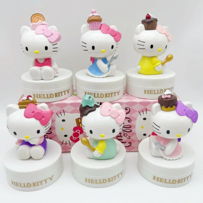 HelloKitty Cat Figure da collezione Scatola cieca Giocattolo decorativo Regalo Decorazione torta Kitty Cat Doll Action Figure da collezione