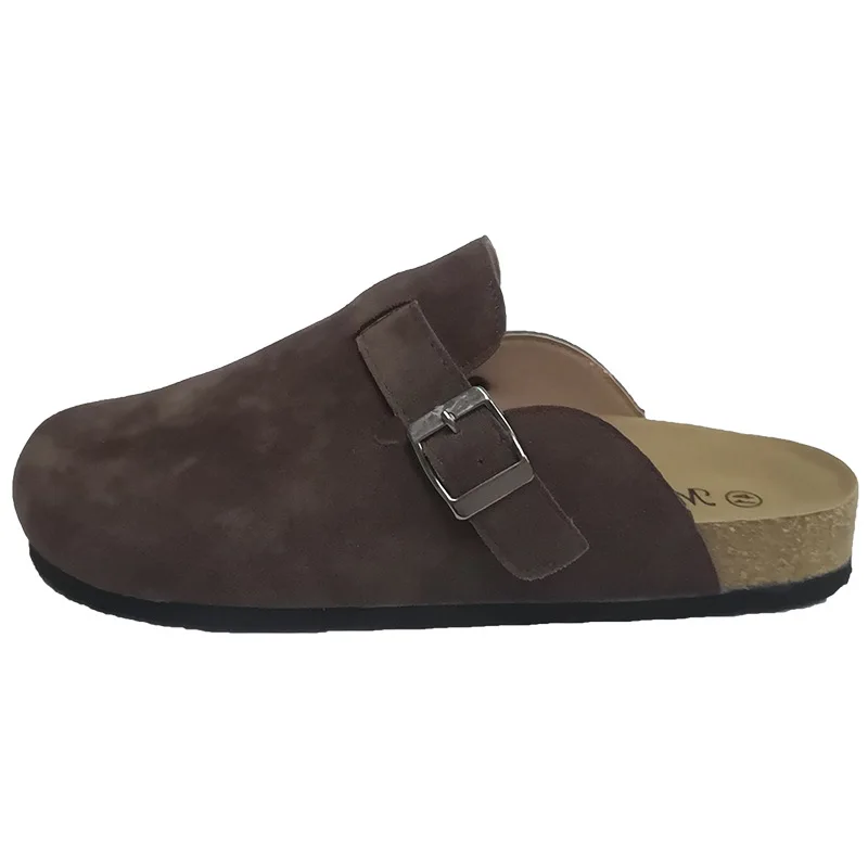 Cross-mirror Amazon couple cork slippers women's 2023 fashion outwear baotou indoor slippers home plus-size shoes