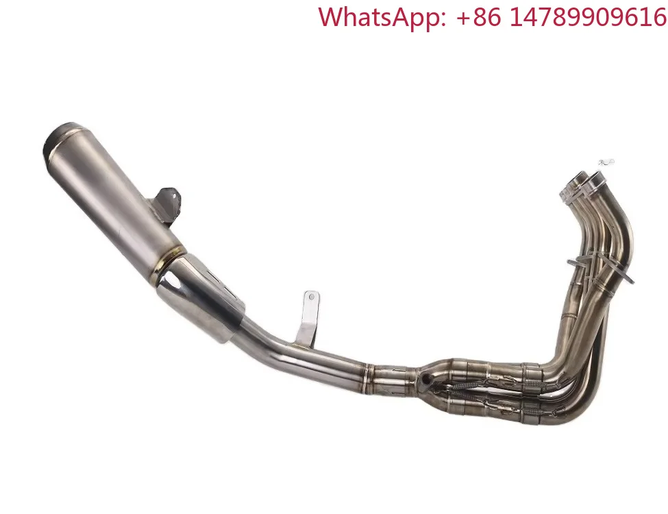After Market High Performance Titanium Stainless Steel Carbon Fiber Exhaust Pipe System Muffler For 450cc Sport Bike, Racing Esc