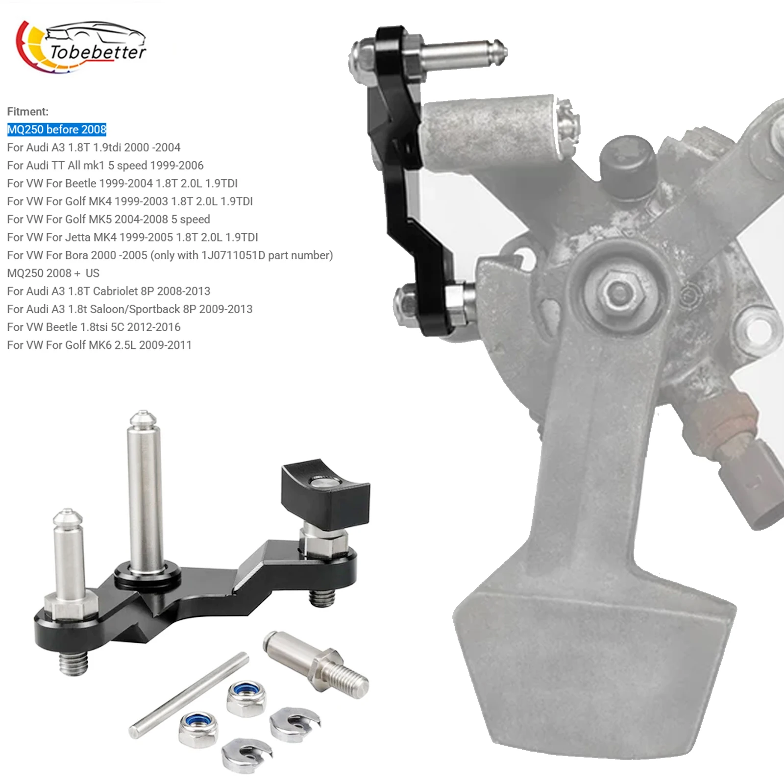 Aluminum Short Shifter Arm Relay Lever Assembly 1J0711203L For MQ250 5 Speed For VW Golf MK4 MK5 MK6