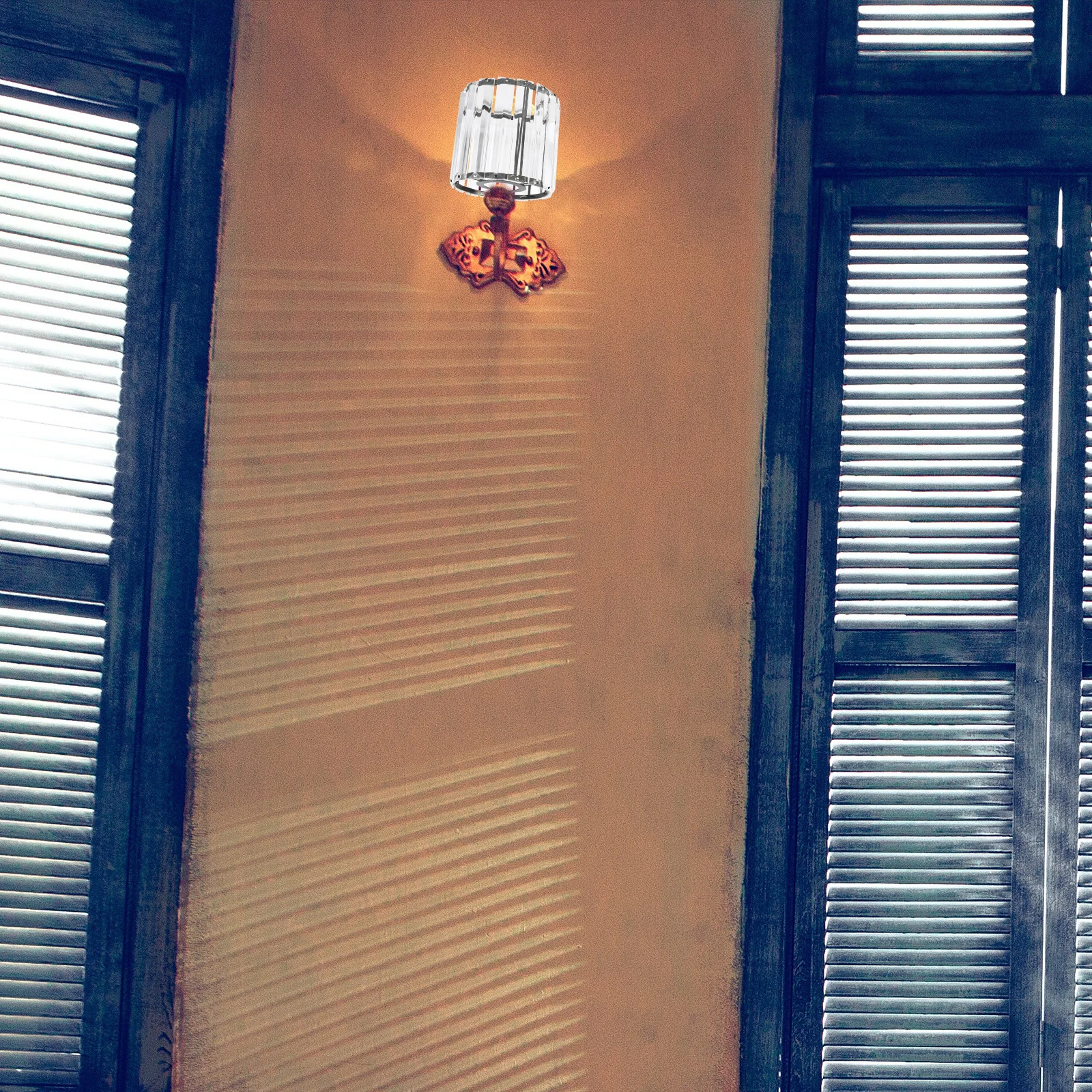 

Crystal Ceiling Lamp Shade Premium Metal Art Lampshade Romantic Light Cover for Bedroom Living Room Decorative Warm Atmosphere