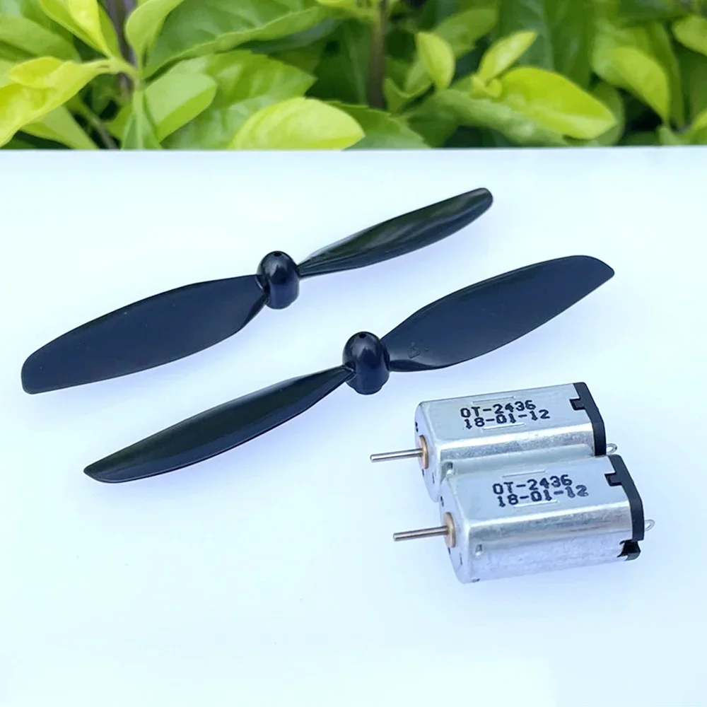 A Pair N30 Motor with Propeller Ultra-high Speed DC 3V-3.7V 30000RPM Micro Mini Motors  Electric Four-axis Aircraft RC Drone