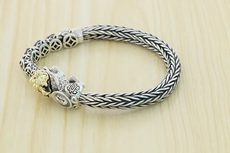 S925 sterling silver bracelet with stylish temperament  Personalized Weaving of Money  Advanced niche design handicrafts