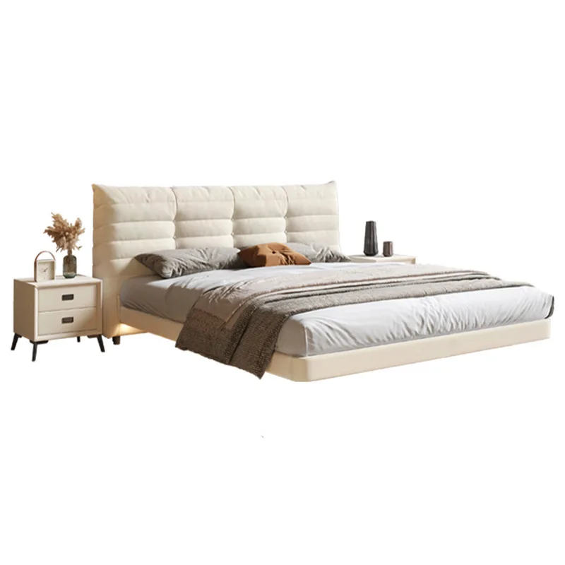 

Suspended bed, caterpillar, simple, technical cloth, master bedroom, double