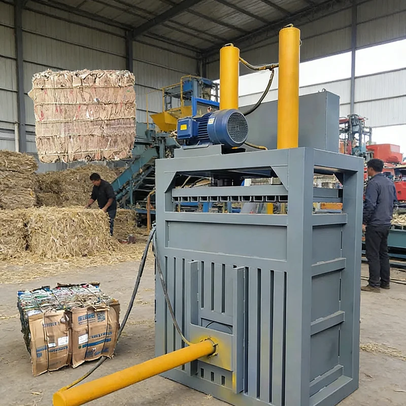 Customized Hydraulic Cloth Baler Machine Vertical Used Clothing Textile Fabric Compactor Baling Press Recycling Equipment