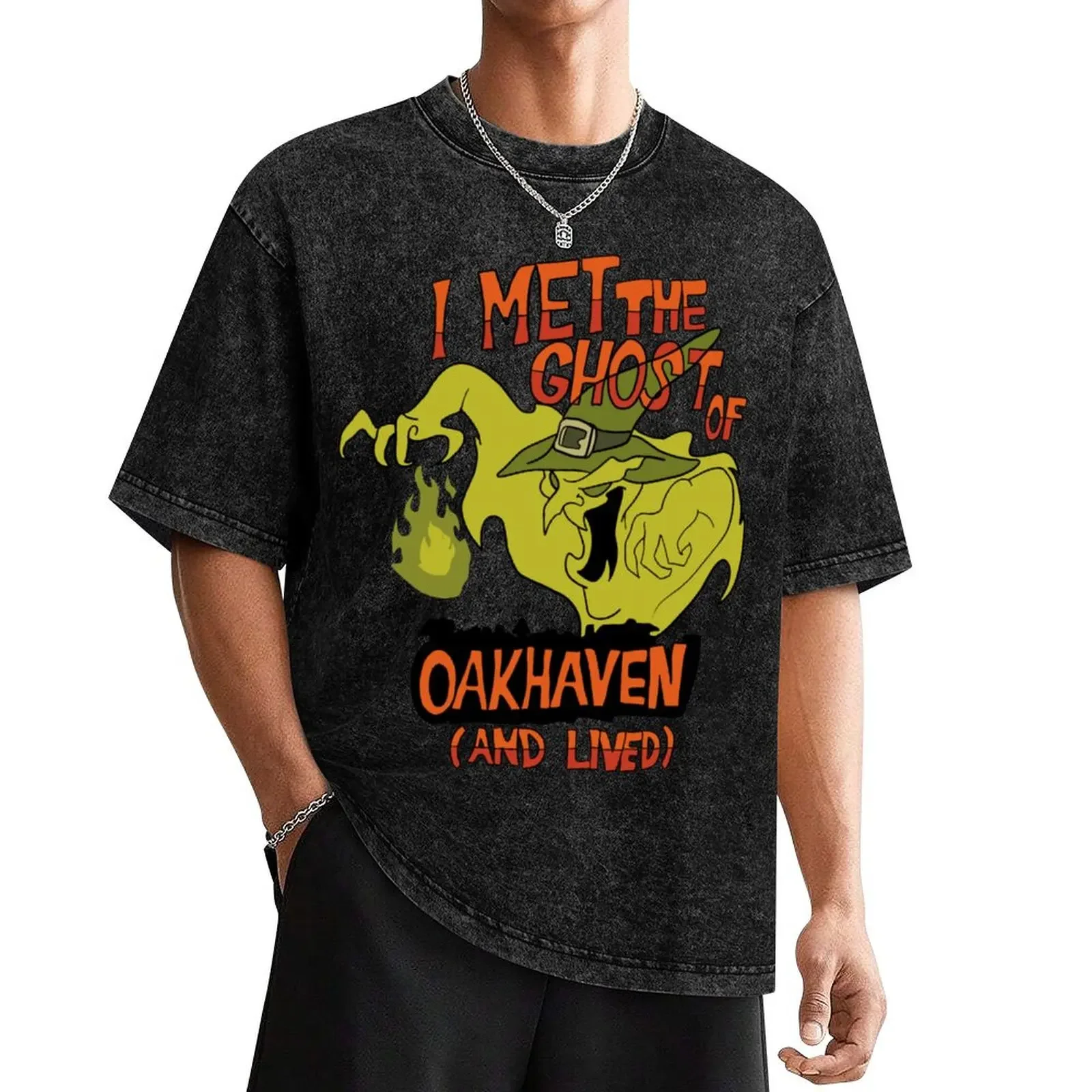 

I Met the Ghost of Oakhaven and Lived T-Shirt summer tops customs design your own shirts graphic tee men