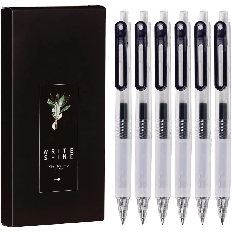 

0.38mm Ultra Fine Point Gel Pens Black Ink Smooth Writing QuickDrying NonSmudge Comfort Grip Ideal for Office School and Jourli