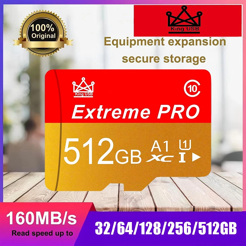 High-Speed TF Cards Micro TF SD Card SD Cards Memory Card 32GB 64GB 256GB Class 10 U3 for Smartphone / PC / Mac / Phone