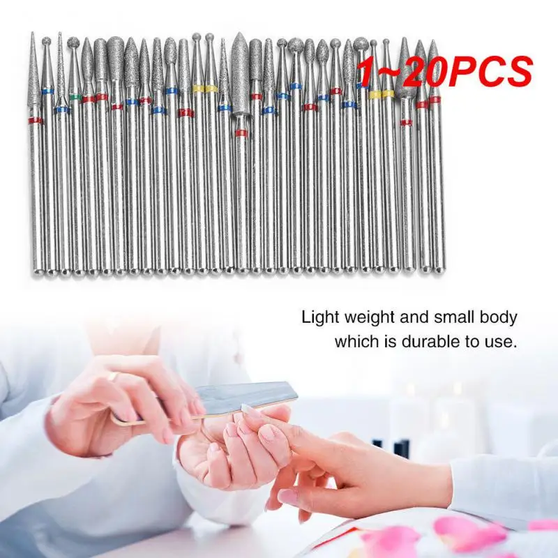 1~20PCS Milling Cutters for Manicure Nail Drill Bit Set Silicon Ceramic Stone Cutters Pedicure Nail Rotary Accessory