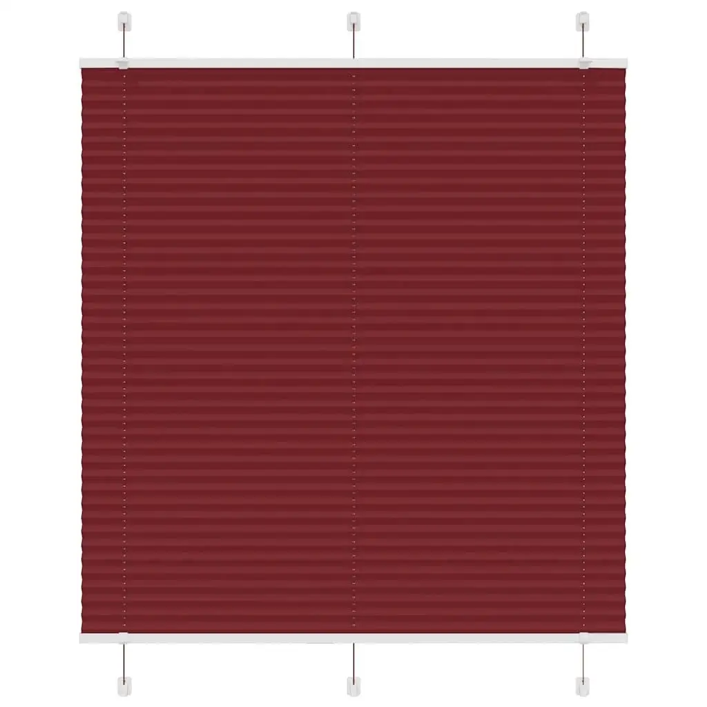 120x150 cm Bordeaux Red Pleated Blind - Durable Polyester, Fabric Width 119.4 cm