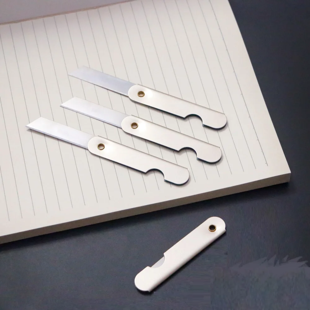 5 قطع، مبراة أقلام رصاص، قاطعة ورق، سكين قابل للطي على الطراز القديم، سكين أقلام رصاص فضي #1