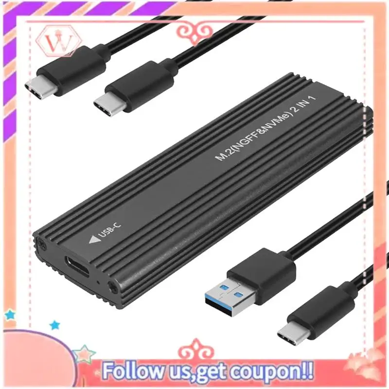 Upgraded 10Gbps NVME/SATA Dual Protocol SSD Enclosure SSD Case Box USB 3.1 Type To M.2 NGFF Pcie SSD External Enclosure
