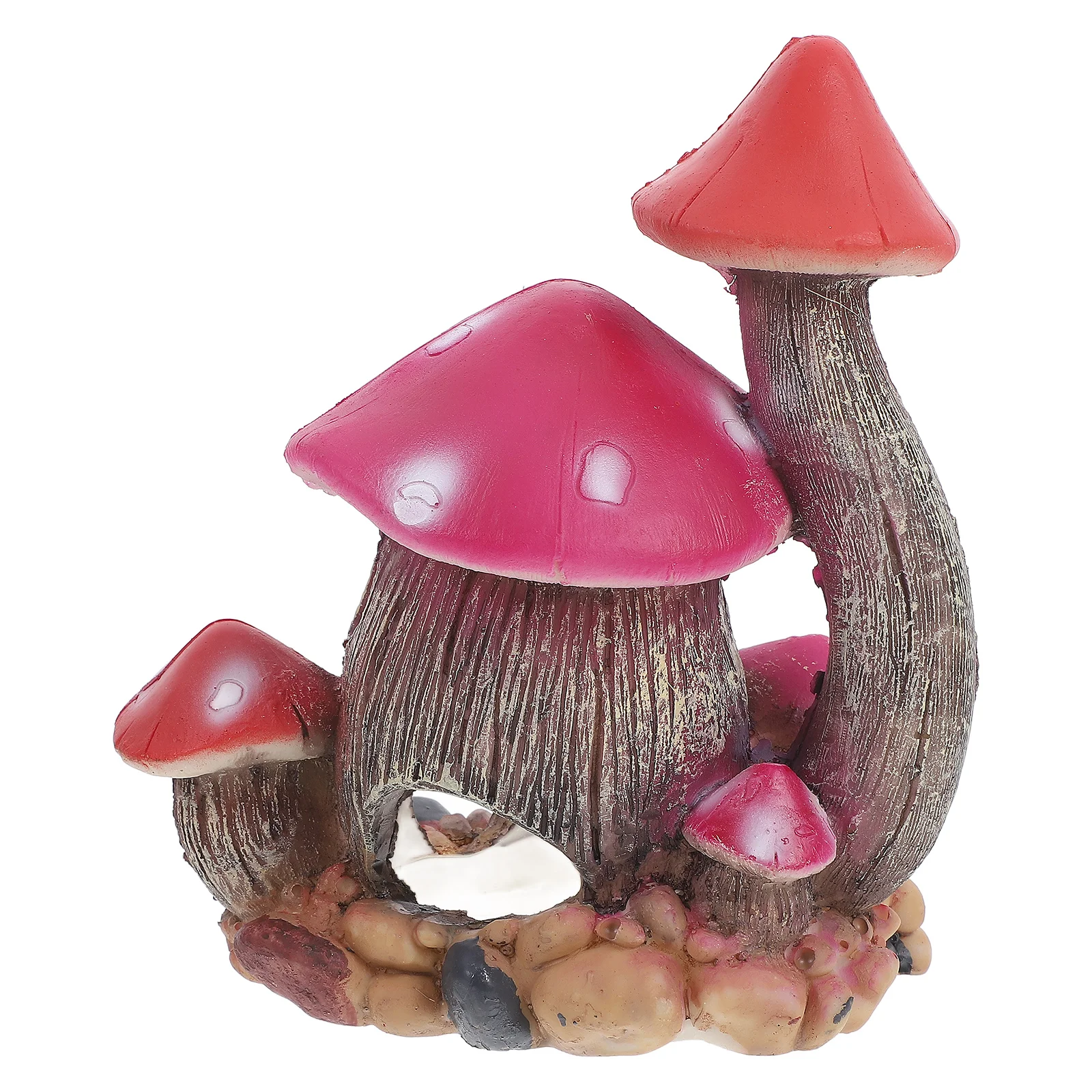

1Pcs Creative Mushroom Hiding Cave Fish Tank Decor Resin Aquarium Ornament Landscape Decoration Hide Place Fish Tank Decor