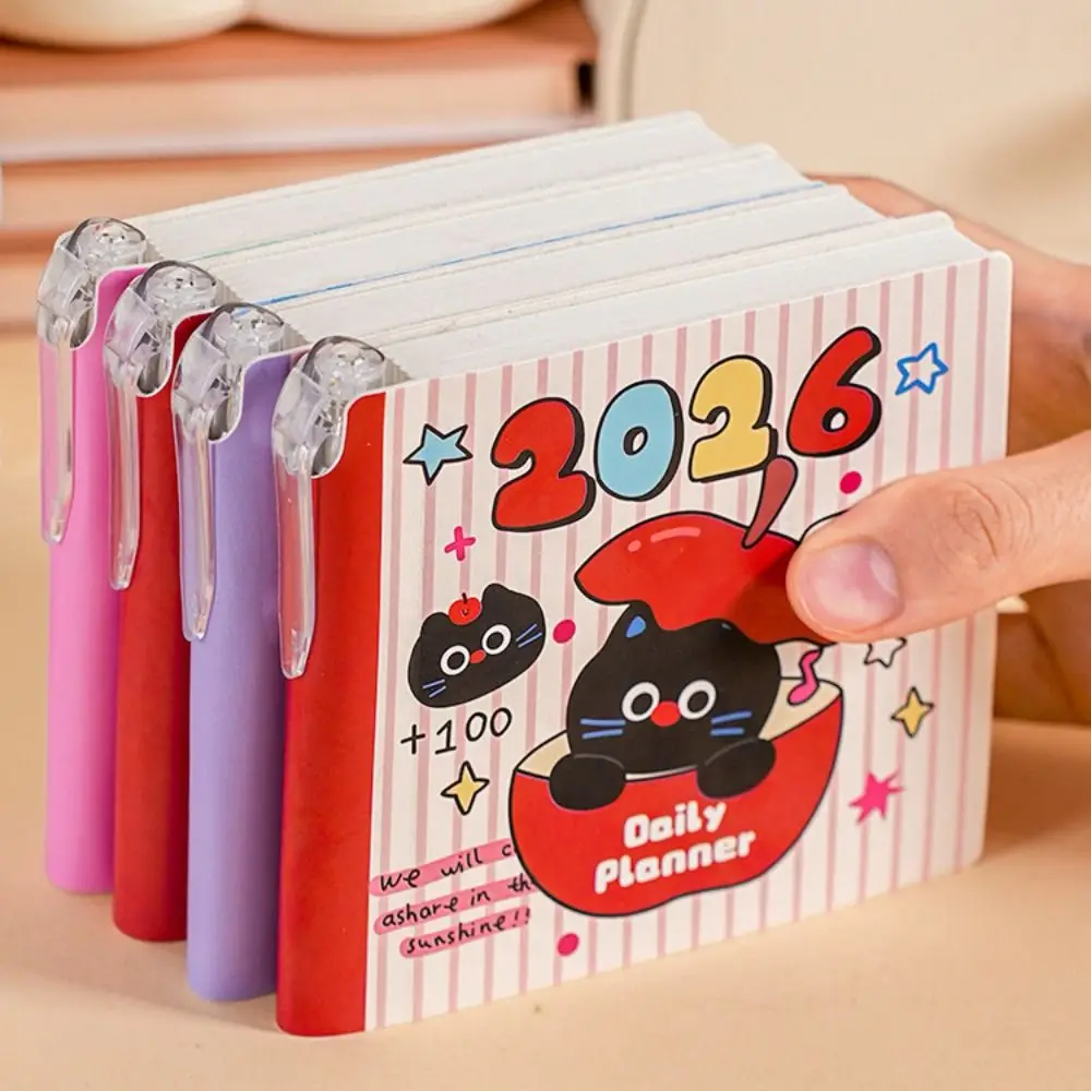 لطيف بولي Leather الجلود 2026 مخطط الكرتون جرو جدول أعمال صغير محمول لتقوم بها بنفسك موعد كتاب اللوازم المدرسية #1