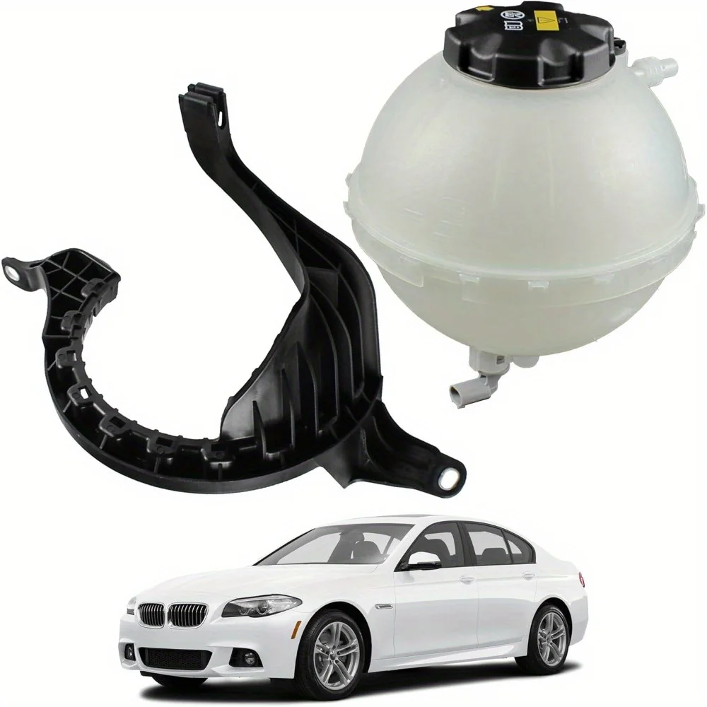 Engine Radiator Coolant Overflow Reservoir Tank With Sensor & Cap For BMW 2012-2016 528i /528i xDrive