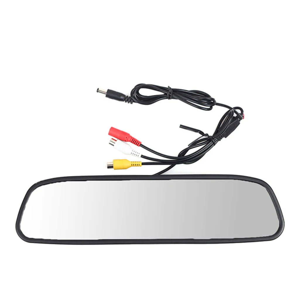 A67K-4.3Inch Car DVR Dash Camera Rear View Mirror Monitor Supports 2-Way Video Recorder Dash Cam LCD Display