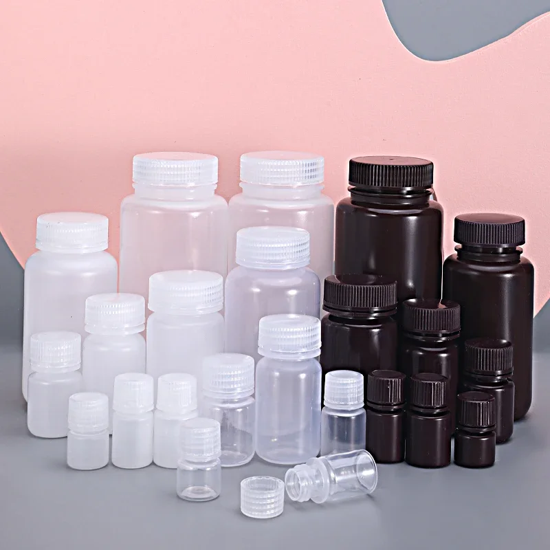 500ML Empty Plastic Bottle with Lid Wide Mouth Storage Container Laboratory liquid Reagent Refillable bottle Food Grade