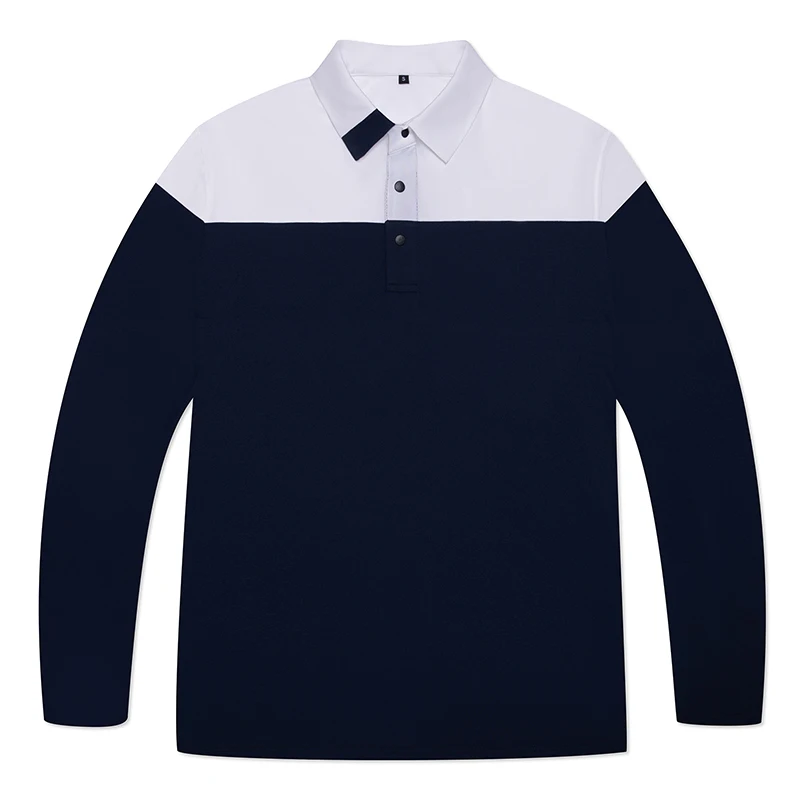 

Golf Men's Clothing Autumn New Outdoor Quick drying Sports Shirt Versatile Long sleeved T-shirt Color blocked POLO Shirt Top