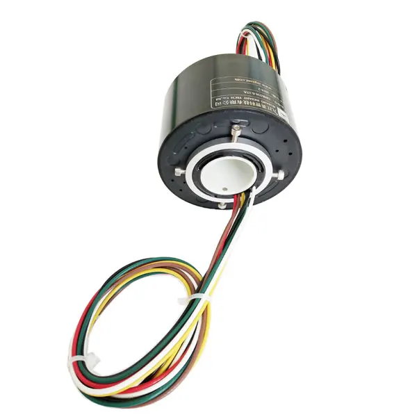 Cepillo de metal de 6 circuitos de alto rendimiento, orificio de 38mm, máquina de bobinado de 1200RPM, conector eléctrico de anillo deslizante