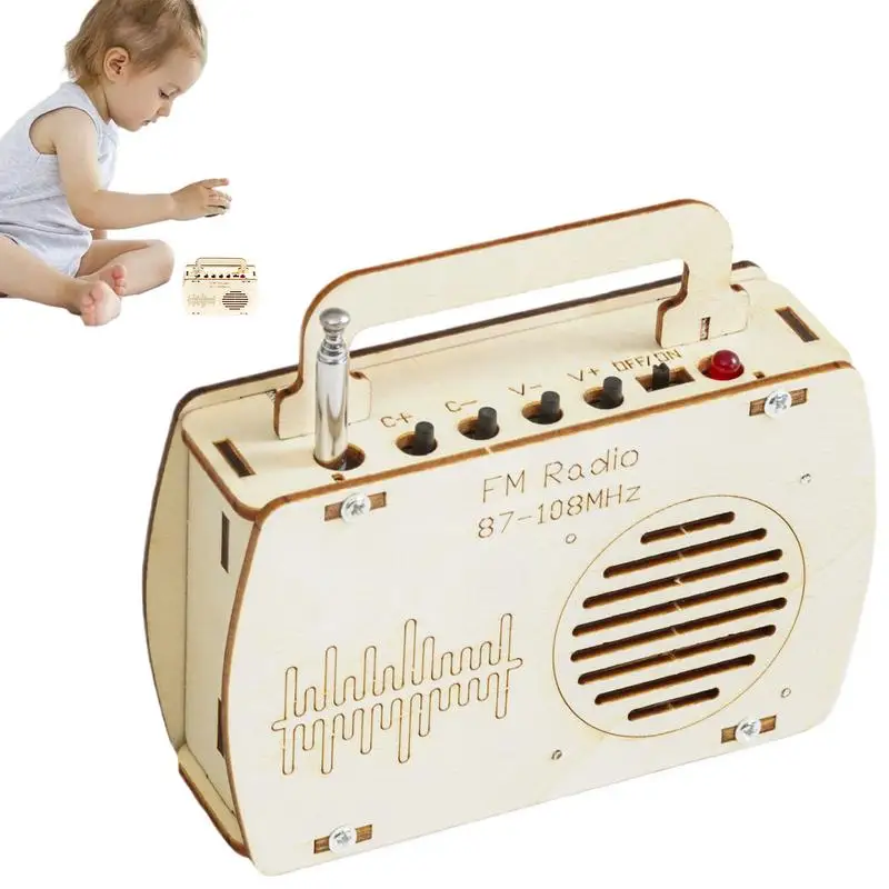 

Electronic Construction Kit Educational FM Radio Kit Children Learning Toys Students Assembling Set For Home Classrooms School