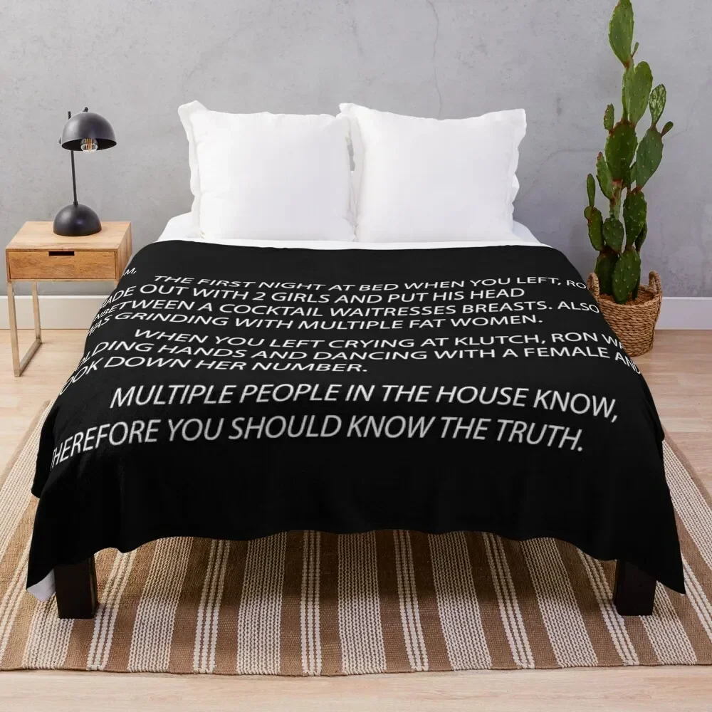 letter to sammi Throw Blanket Fashion Sofas Plaid valentine gift ideas Blankets