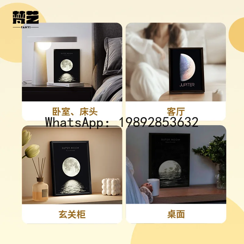 GH Modern Minimalist Starry Sky Lighting and Sound Art Painting, Luxurious and High-End Decorative Painting for Living Room