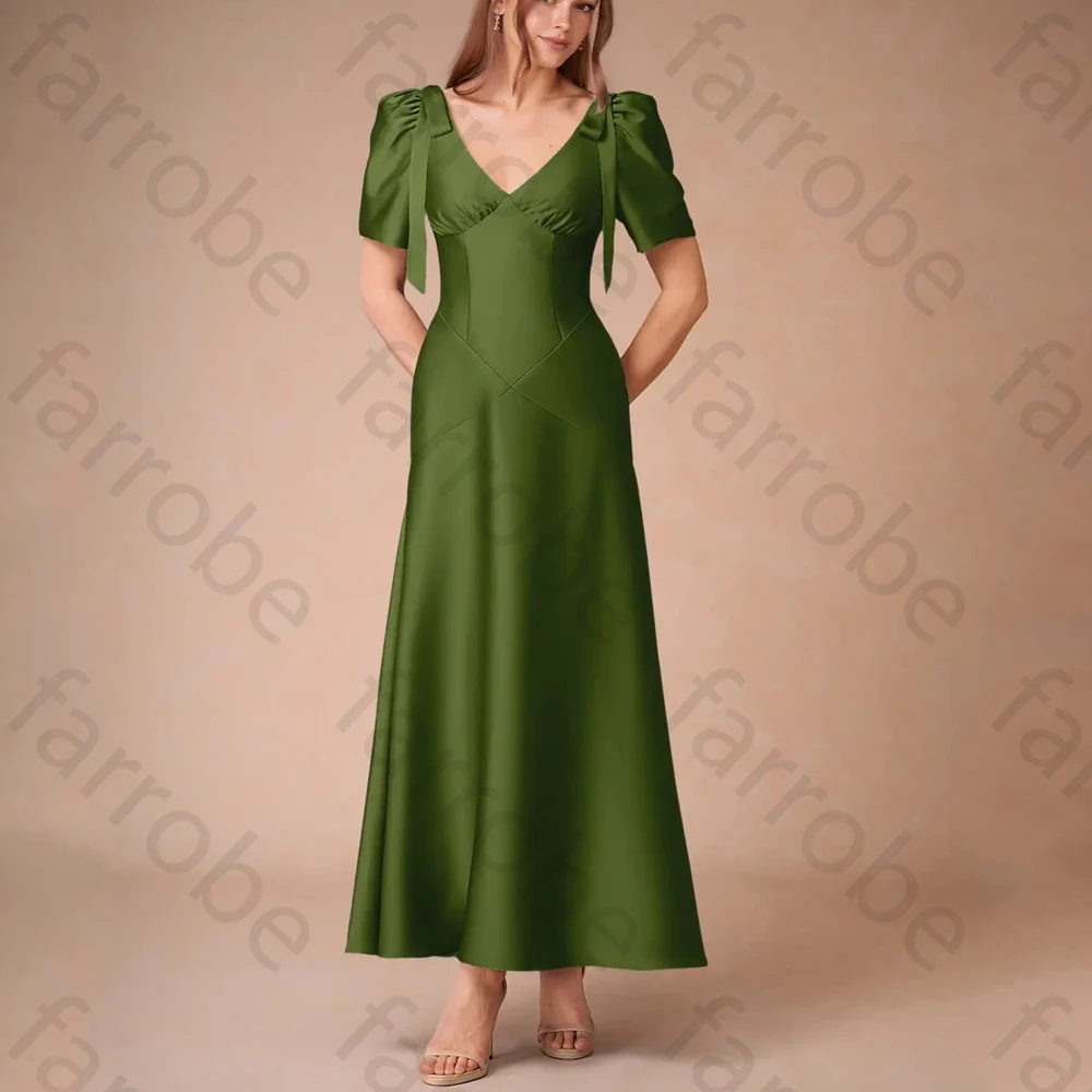 

Elegant V-neck Short Sleeves Evening Dresses Sexy Celebrity Dress Exquisite High Quality Prom Party Gowns for Women Customized