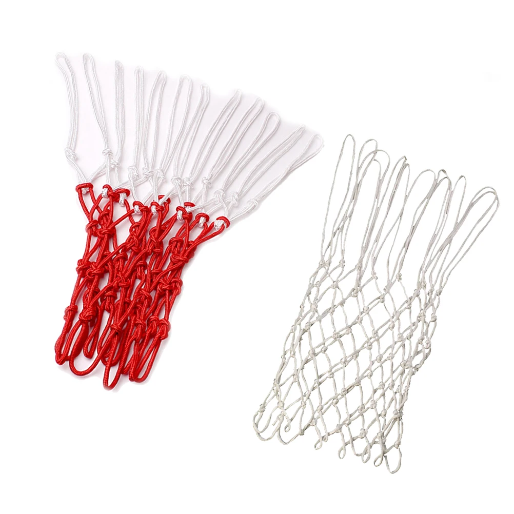 

2 pcs Basketball Net Heavy-Duty Thick Nylon Weather-Resistant 12 Loops Easy Install for School Sports Courts Outdoor Indoor Team