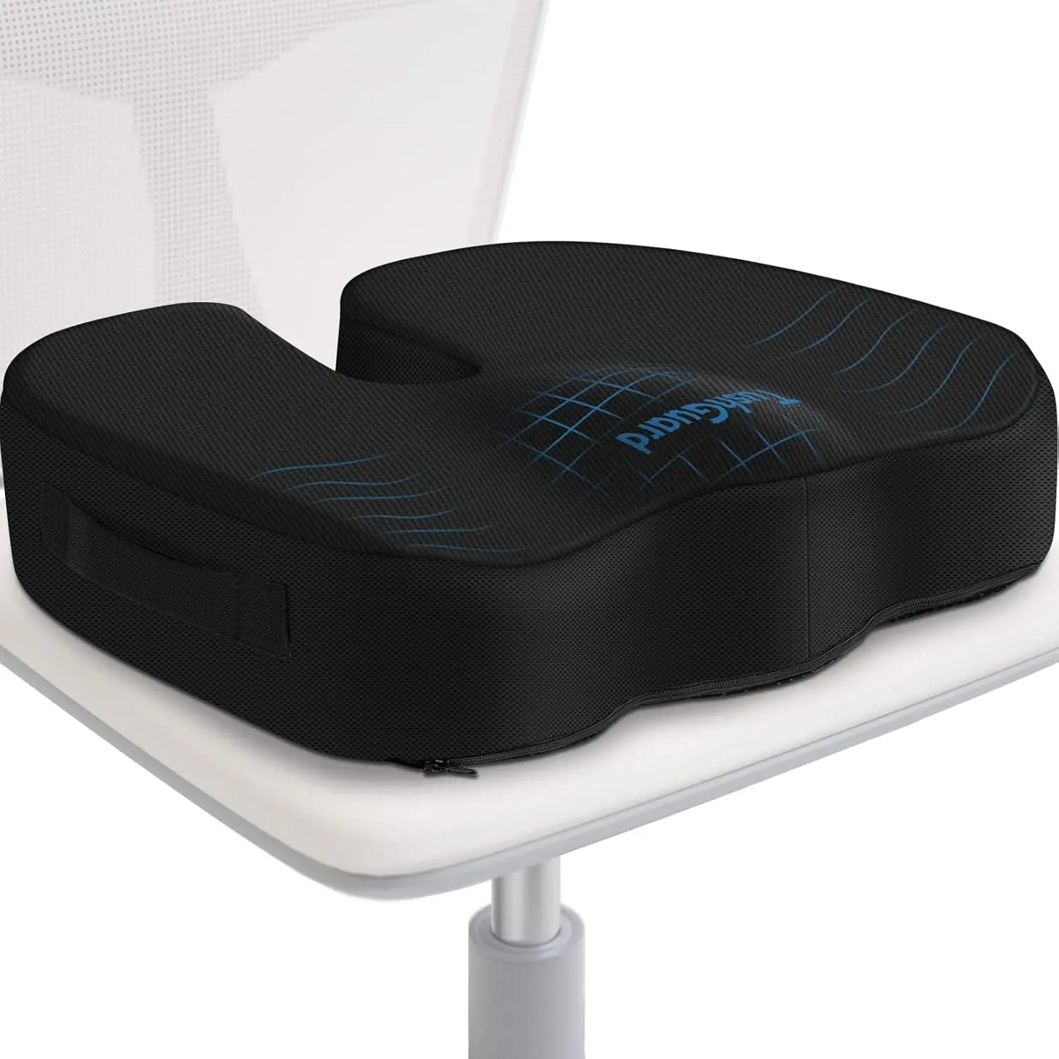 

Memory Foam Seat Cushion for Office Chair, Non-Slip Back Support for Coccyx, Sciatica, Tailbone Pain Relief, Black, X-Large