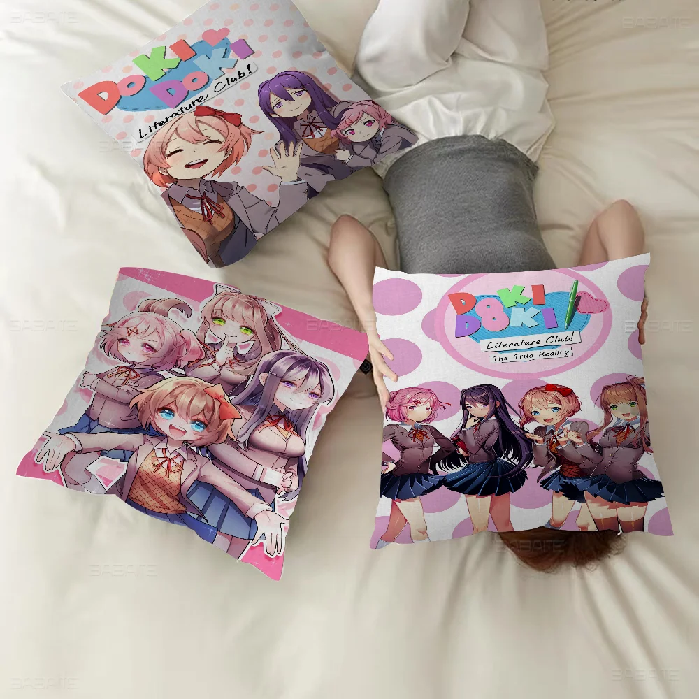 Doki Doki Literature Club Pillow Gift Home Office Decoration Bedroom Sofa Car Cushion Cover Case 45x45