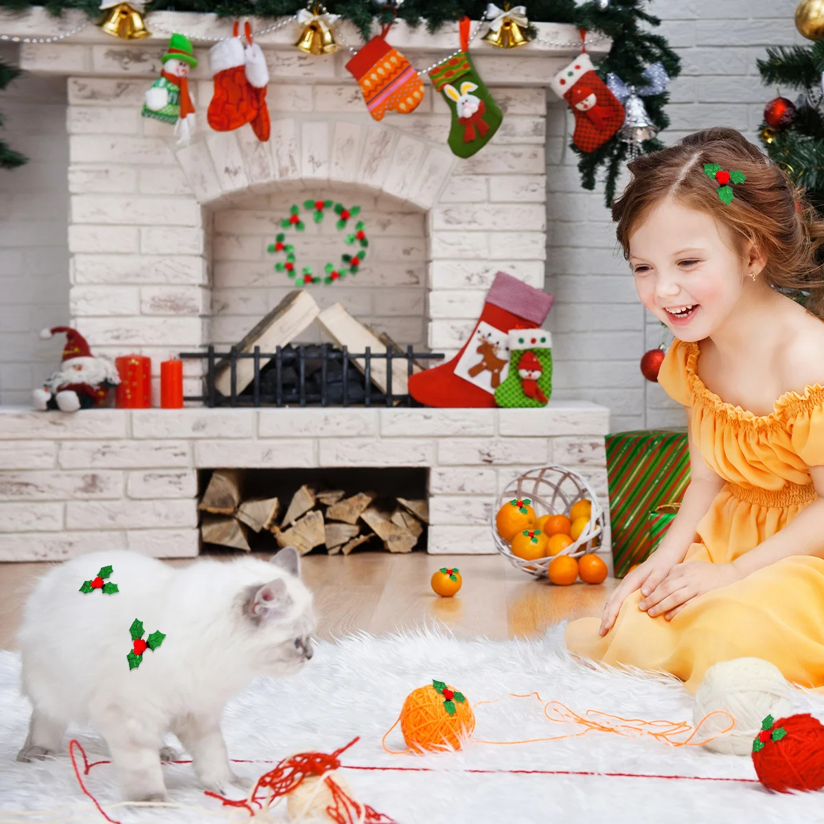 

100Pcs Red Fruit Confetti Green Leaf Decoration Creative DIY Kids Crafts Popular Party Supplies Christmas Halloween Carnival