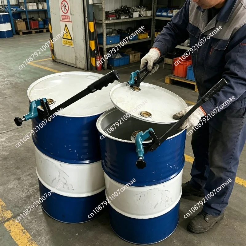 200L Iron Oil Drum Opener Safety Explosion-proof Barrel Lid Cutter Wrench for Chemical Bucket Surface Cutting