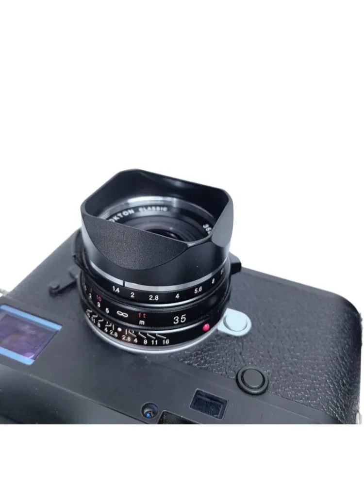 Metalowa kwadratowa osłona obiektywu typu bayonet do Voigtlander Nokton Classic 35mm f1.4 II VM 40mm f1.4 50mm f1.5 II VM, zamiennik LH-6 — zdjęcie produktu 7